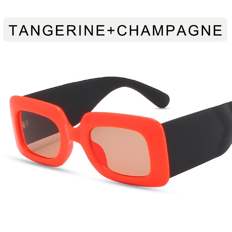 European American Style Women Sun glasses Rectangle Shape Wide Leg Women's Sunglasses New Stylish Man Sunglasses