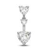 Curved Navel Rings Crystals Sexy Body Belly Button Ring Chains Flower Heart Belly Piercing Umbigo Stainless Steel Jewelry