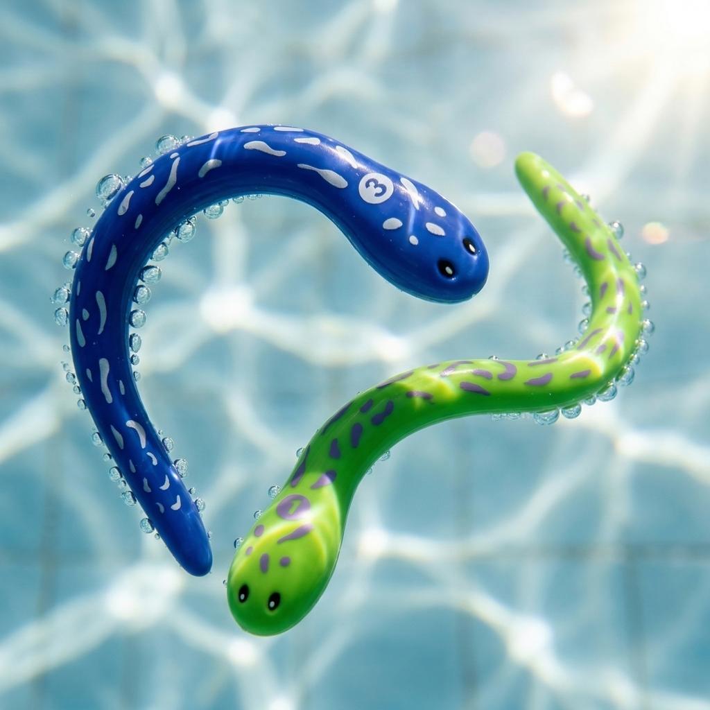 Recommended Children's Diving Snake Toys Water Toy Snake's Buoyancy Principle Swimming Toy Bottom Toys -drowning Diving Toys