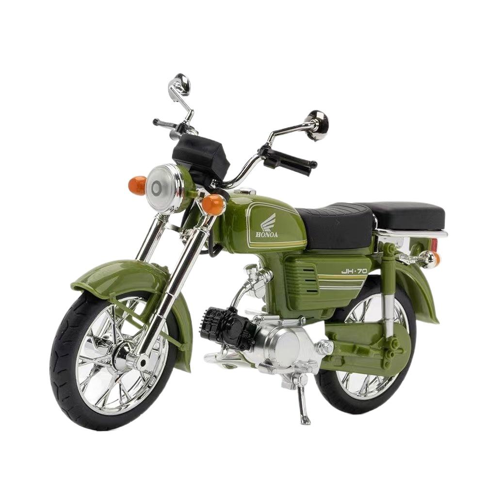 

1/12 Honda JiaLing JH-70 Сплавна Модель Мотоцикла Лита Модель Колекція Дисплей Прикраса Декорація Звук Світло Іграшка Подарунок для Друзів зелений