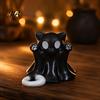 Lehká Dekorativní Kočka Duch 2 ks Halloweenská Soška, Roztomilá Figurka, Kreslený Jedinečný Díkůvzdání Dárek pro Přátele Mini Strašidelný Koťátko Ozdoba Domů