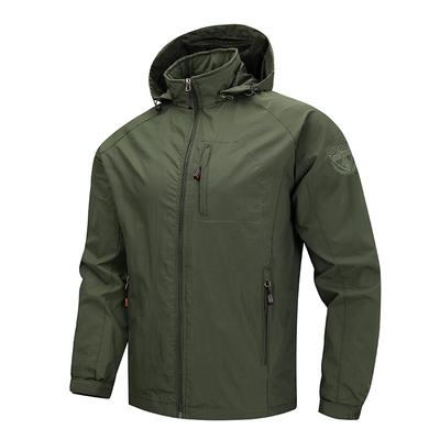 Jas Heren met Capuchon Lente en Herfst Jas Grote Maat Dunne Jas Heren Multi-Pocket Casual Windbreaker