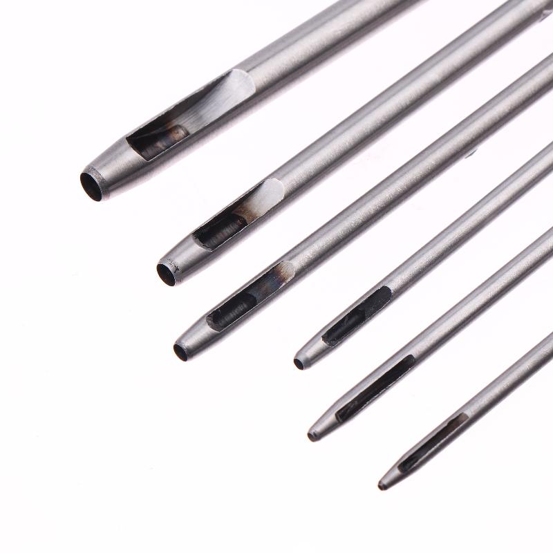 6 Pcs Kit Hollow Punch Set Round Hole Punch Tool Steel Leather Craft Working For Watch Band,Fabric,Plastics,Gasket Belt