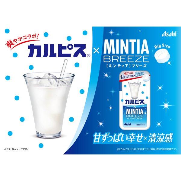 Asahi Calpis X Mintia BreezeCharacteristics: A Large Tablet (approx. 0.75 G Per Tablet) with the S Characteristics: A Large Tablet (approx. 0.75 G Pe