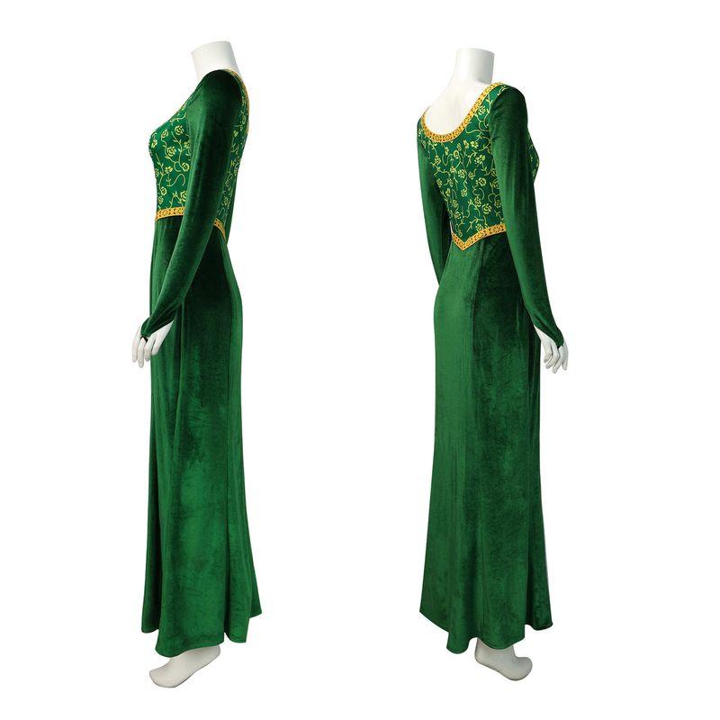 Shrek Principessa Fiona Costume Cosplay Principessa Fiona Vestito Lungo Verde Costume Cosplay