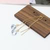 Long Copper Chain Tassel 8mm CZ Crystal Dangle Earrings for Women Hyperbole Drop Jewelry Accessories Girl Gift Brincos