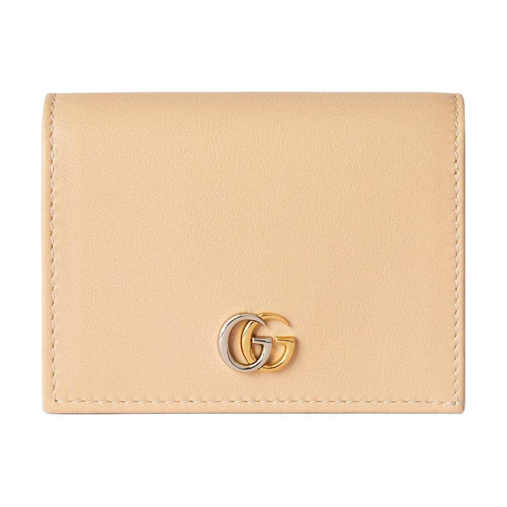 Gucci GG Marmont Palladium Tone Leather Card Holder Women accessories Light-Beige 790055-0QG0G-5701