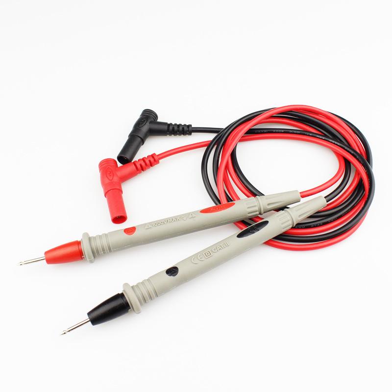 Extra Fine Silicone Multimeter Test Leads with Super Sharp Long Needle Probes