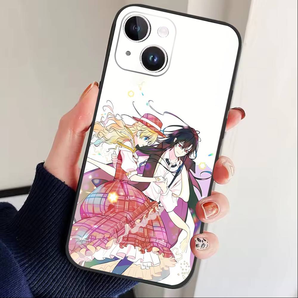 Anime O-Athanasia Phone Case For iPhone17,16,15,14,13,12 Plus,Max Soft Silicone Black Cover