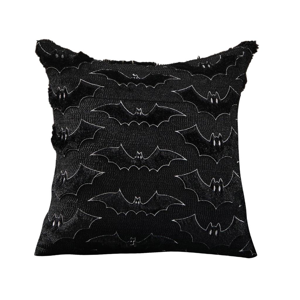 Plüsch Kissenbezug mit Kürbis Stickerei Halloween Dekoration