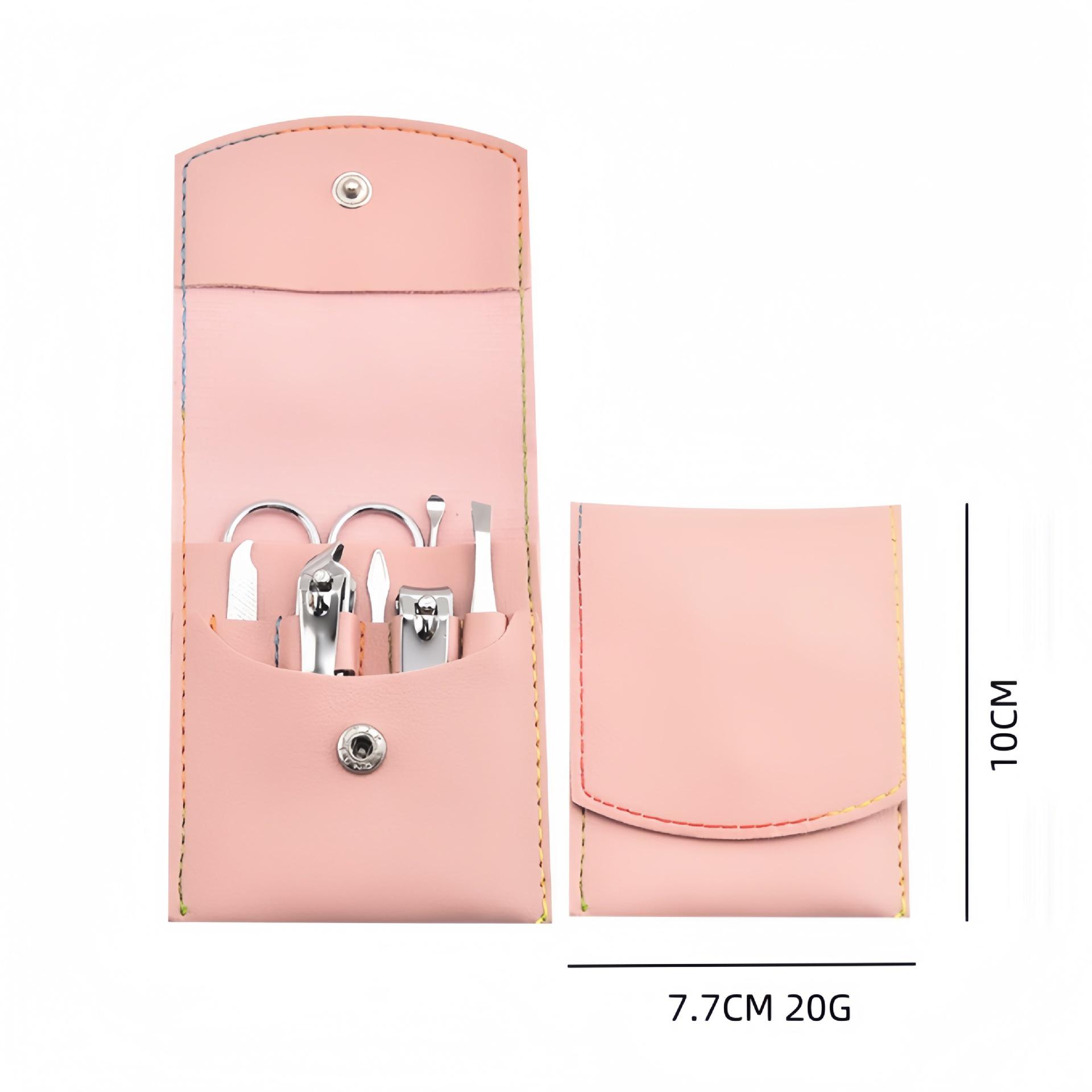 7-Piece Angled Nail Clipper Manicure Tool Set for Home Use