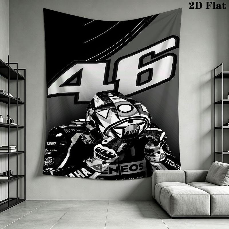 Rossi Force Wall Tapestry Aesthetic Wall Hanging Printed Fabric Blanket Decorative Tapestries for Bedroom Living Room Home Decor