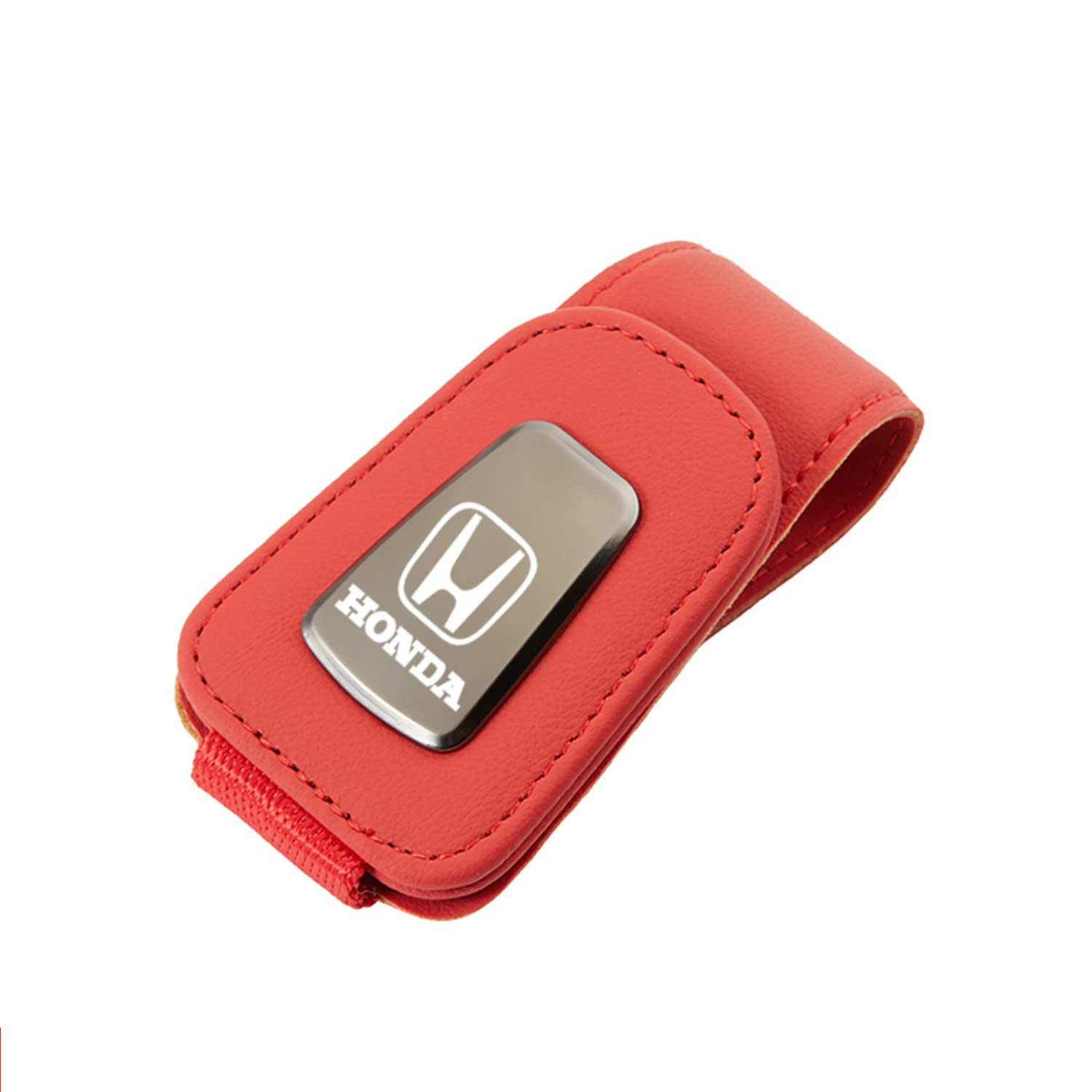 

Hunesuru Car Sun Visor Glasses Clip, Suitable for Honda, Leather Car Glasses Clip, Sunglasses красный