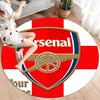 Arsenal F Benutzerdefinierter Name Runder Teppich, Teppich für Wohnzimmer Schlafzimmer Sofa Spielzimmer Dekoration, Rutschfeste Fußmatte