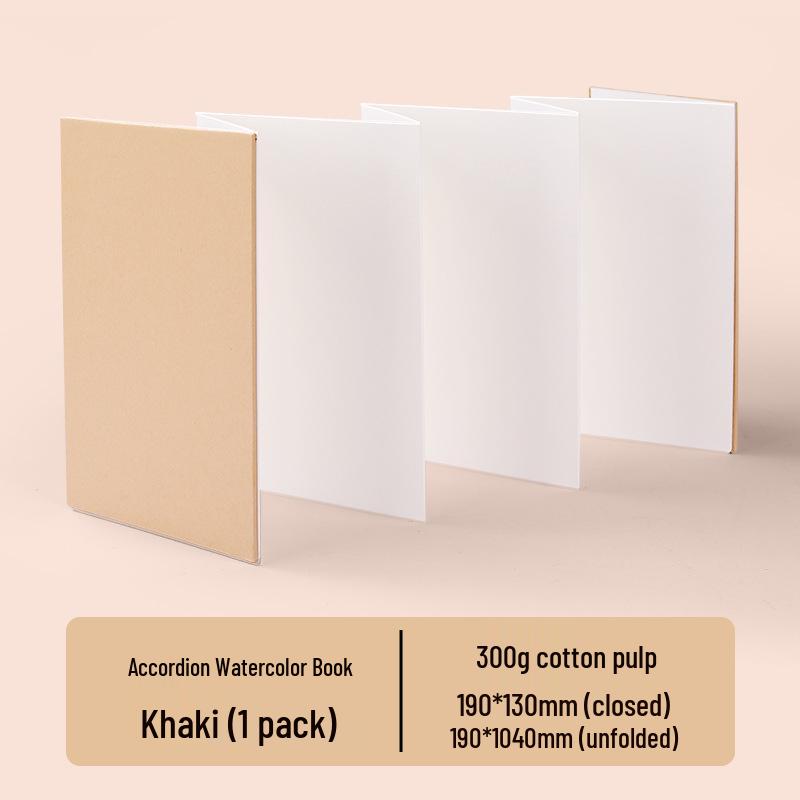 300g Thickened Watercolor Accordion Book for Children's DIY and Art Projects