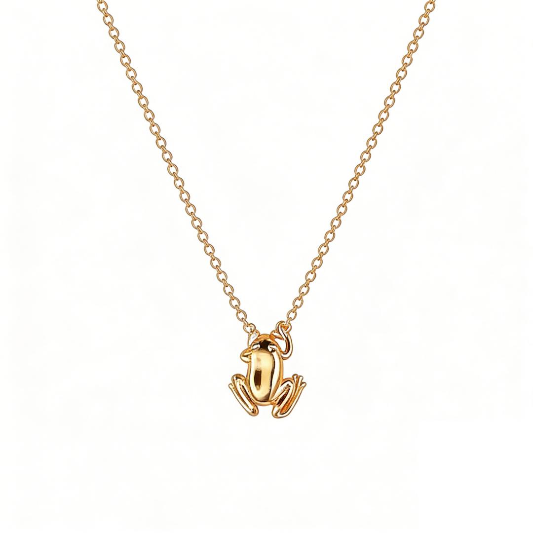 

1-компонентное золотое ожерелье в европейском и американском стиле - причудливая лягушка, рождественская вечеринка, ювелирные изделия, хип-хоп рок стиль, привлекательное животное Gold&Other