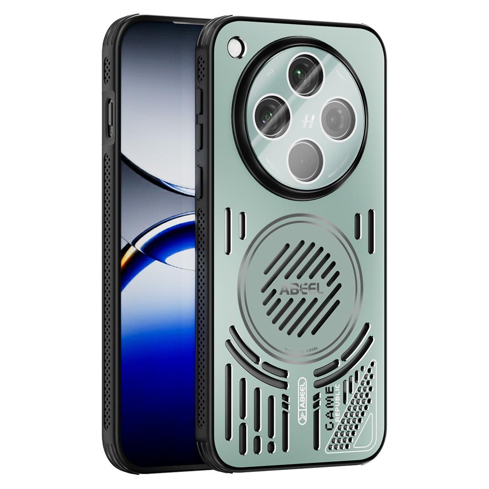 ABEEL For Oppo Find X8 5G Magnetic Case Aluminium Alloy+PC+TPU Hollow Heat Dissipation Phone Cover