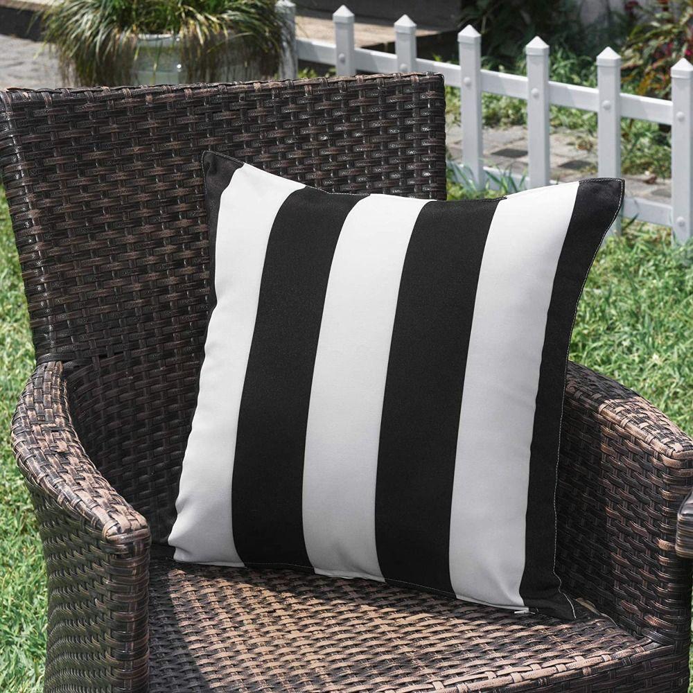 Striped Pillow Cover Durable Pillow Case Colorful Outdoor Cushion Cover  Home Decoration