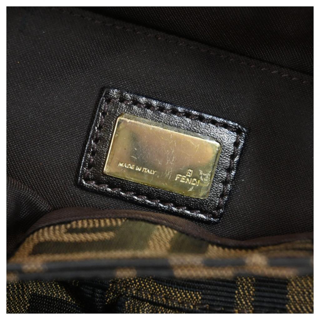 Auth FENDI Zucca Chef Shoulder Bag Canvas Leather Brown Vintage Women’s Fe7744cc