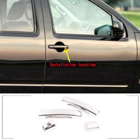 4pcs For 05-15 Nissan Frontier Chrome Door Handle Decorative Cover W/O Smart Key