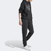 Adidas Originals Trefoil Embroidered Logo Sweatpants with Drawstring Cuffs Men Bottoms Black HZ0698