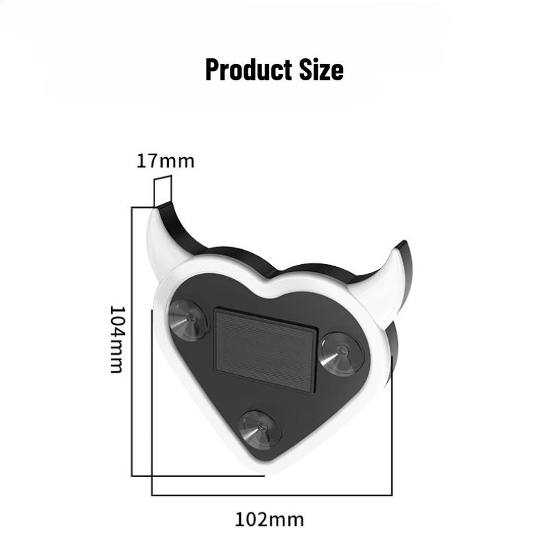1Pc Romantic Solar Powered Car LED Heart Light, Color Changing Mood Lamp for Interior Decoration