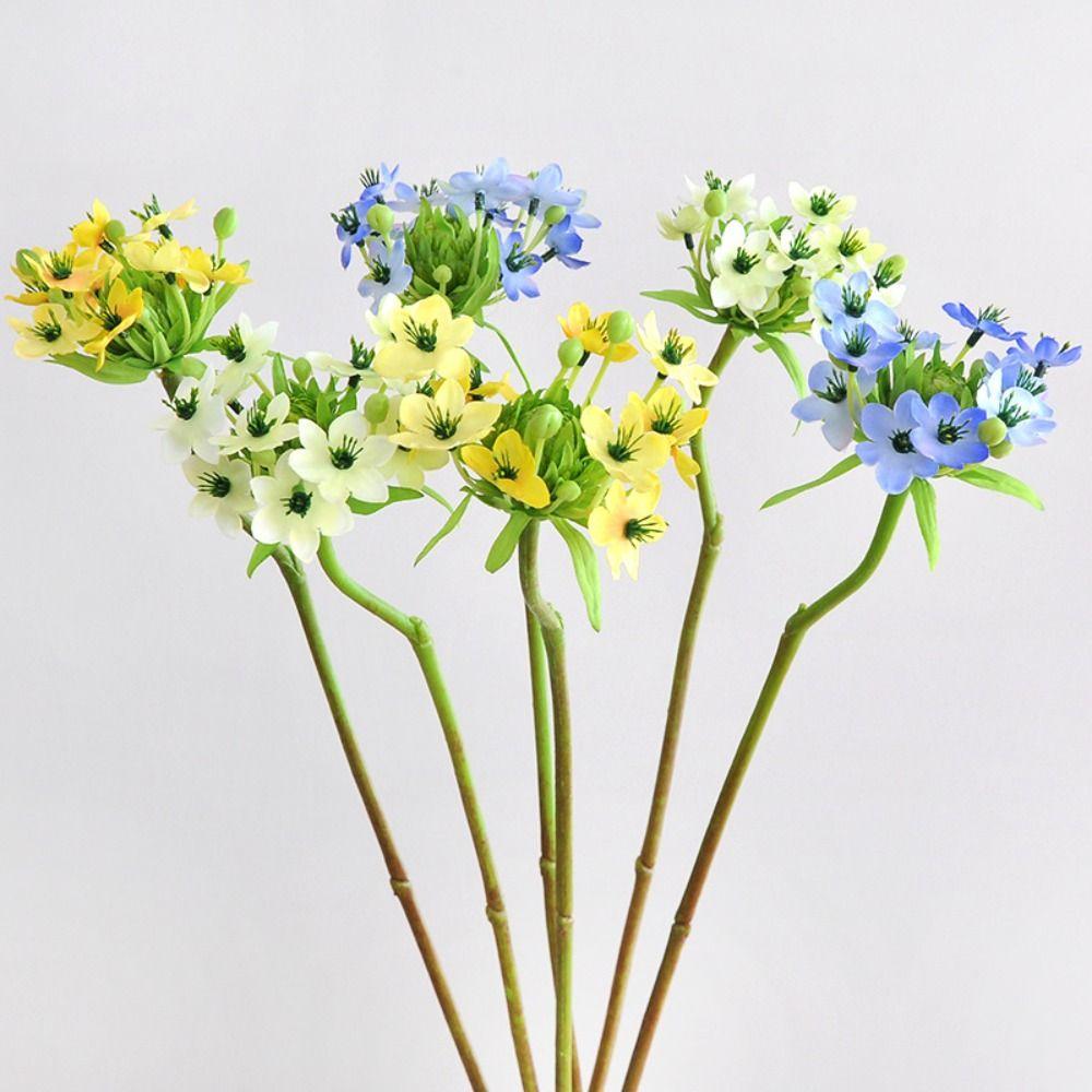 Real Touch Artificial Flowers Branch Large Green Plant Flower Arrangement Fake Flower Home Garden