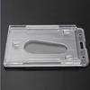 10x6cm Plastic Vertical Clear Badge Holder Double Card ID case Transparent
