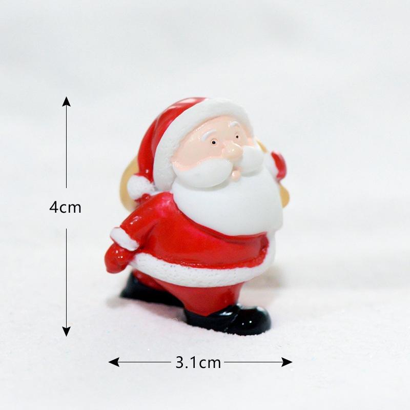 Santa Mini Christmas Claus Snowman Micro Landscape Miniatures Ornament Figurines