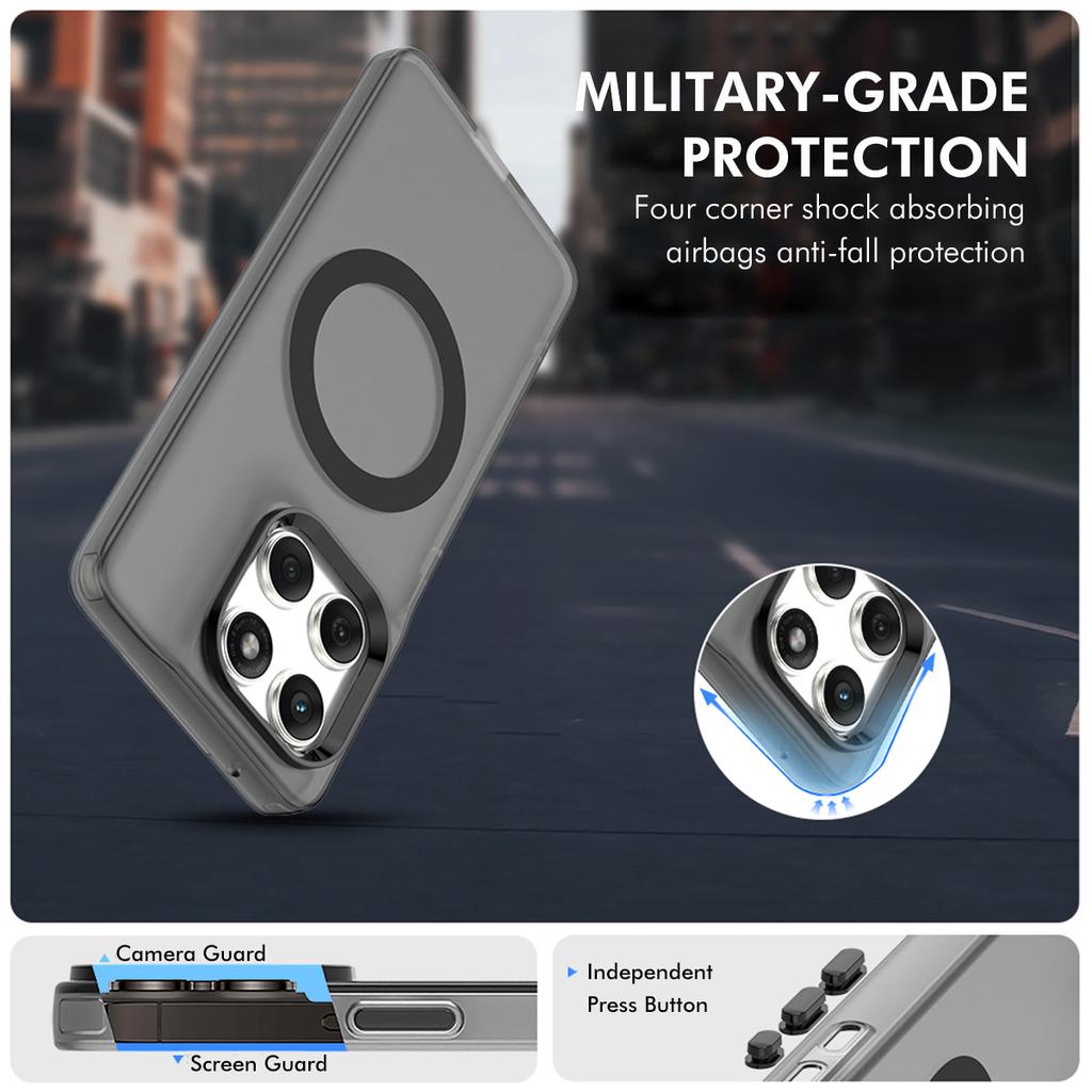 For Motorola Edge 60 Pro 5G ENKAY Hat-Prince Magnetic Case with Hydrogel Film PC TPU Phone Cover