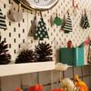 Christmas Theme Jewelry Store Decoration: Felt Garland & Tree Banner for Wall