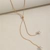 Minimalist Temperament Long Pull-out Adjustable Pearl Tassel Pendant Y-shaped Chain Necklace for Women Collar Chain Jewelry Gift