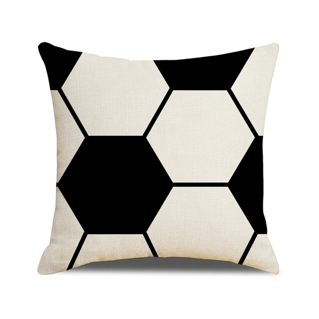 Einfacher und bequemer Sofakissenbezug Fußball Rugby Druck Kissen Heimdekoration Kissen Büro Nickerchenkissen