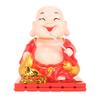 Solar Buddha Figurine Maitreya Auto Hand Shaking Solar Powered   ABS Buddha Statue for Home Car