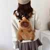 Capybara Charming Plush Toy Backpack For Children In Vibrant Orange And Pink