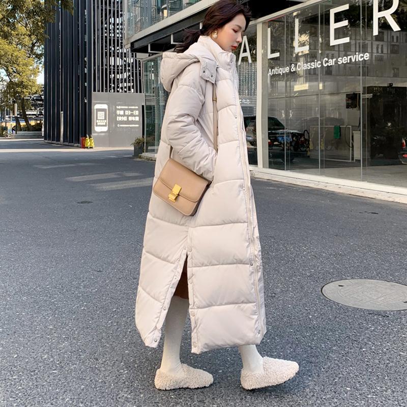 Winter new hooded thickened large size bread clothes cotton-padded women, hooded long knee-length women's cotton-padded jackets