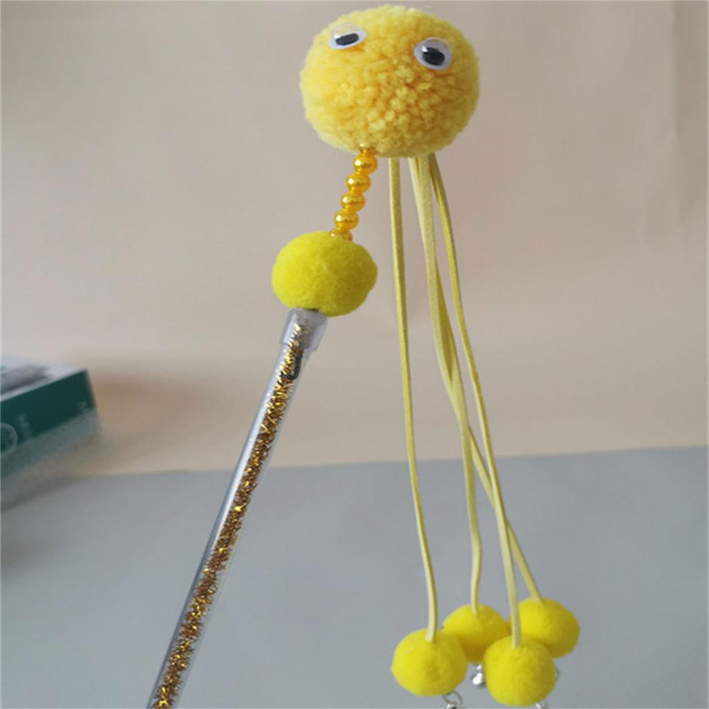 Cats Teaser Wand with Small Bells Long Interactive Stick Toy for Cats Tassel Chasing Funny Pet Cats Training Tools