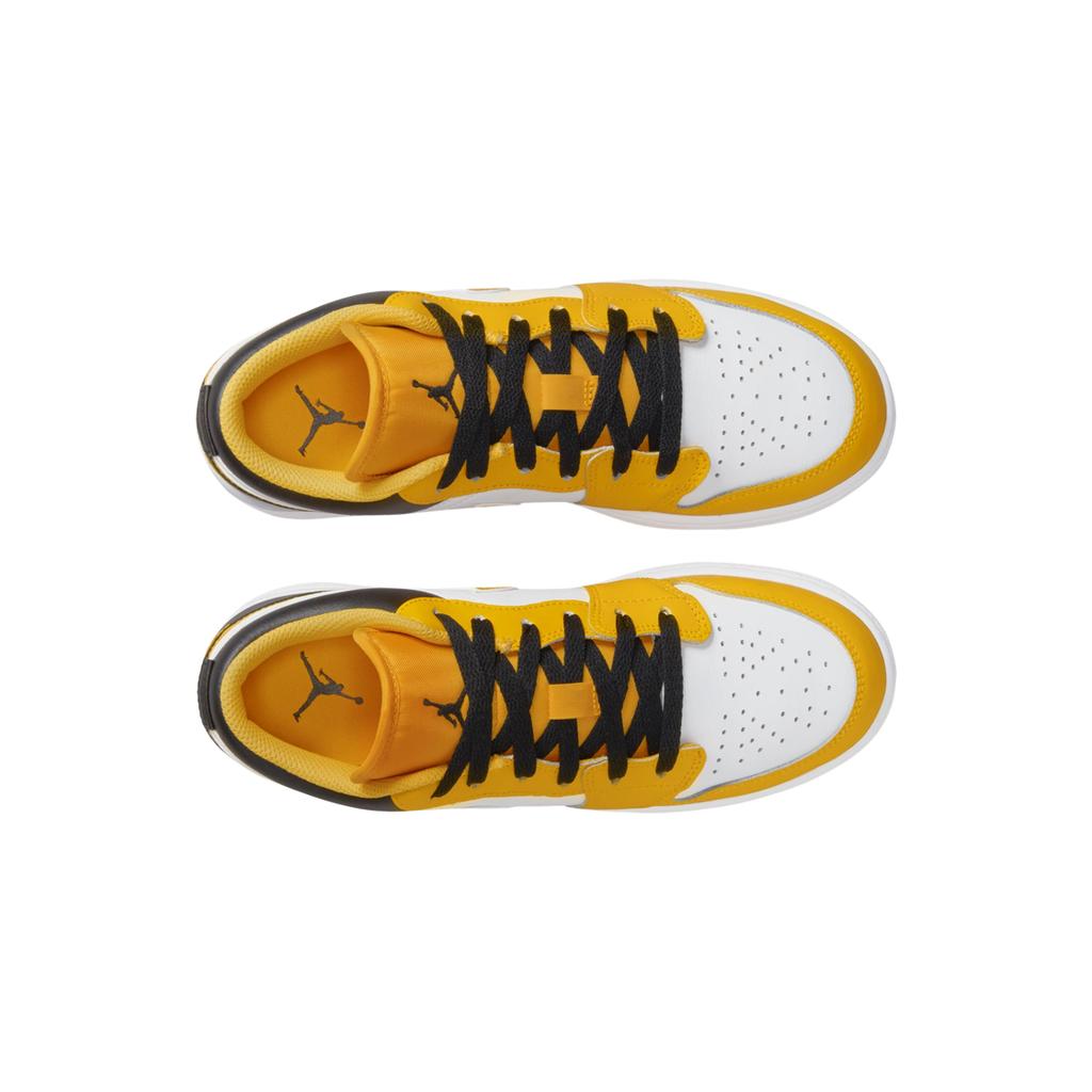 Air Jordan 1 Low GS Taxi White Kids Sneakers Yellow Black 553560-701