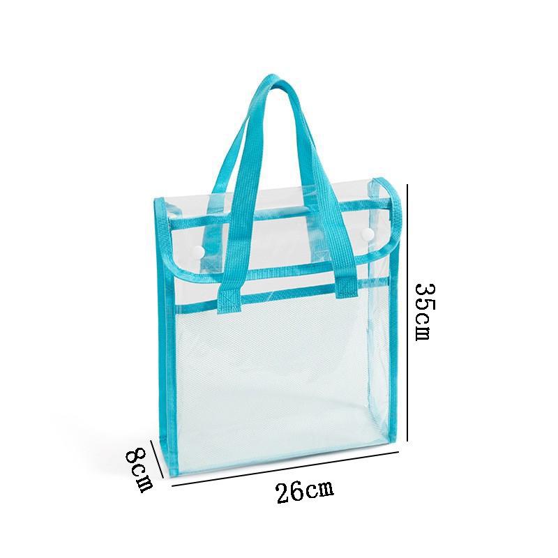 Thickened Portable File Bag - Student Waterproof Middle and High School Entrance Examination Specialized Subject Tutoring Storage Bag Vertical style синий