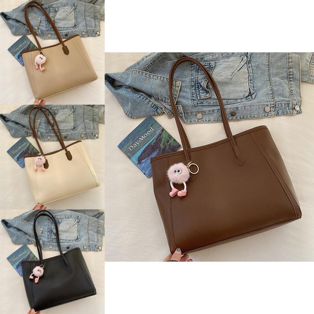 Chic Retro Pu Tote Bag For Fall 2023 Fashionable And Simple Shoulder Bag For Everyday Use
