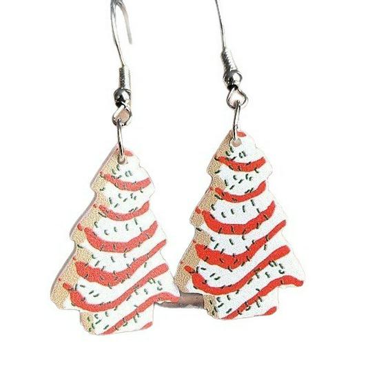 Cross-Border Acrylic Snowflake Earrings - Retro Design for Christmas Party