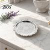 Easy To Clean Jewelry Tray Vintage Embossed Stainless Steel Tray, Serving Platter for Desserts, Fine Workmanship Storage Organizer, Snack Plate,