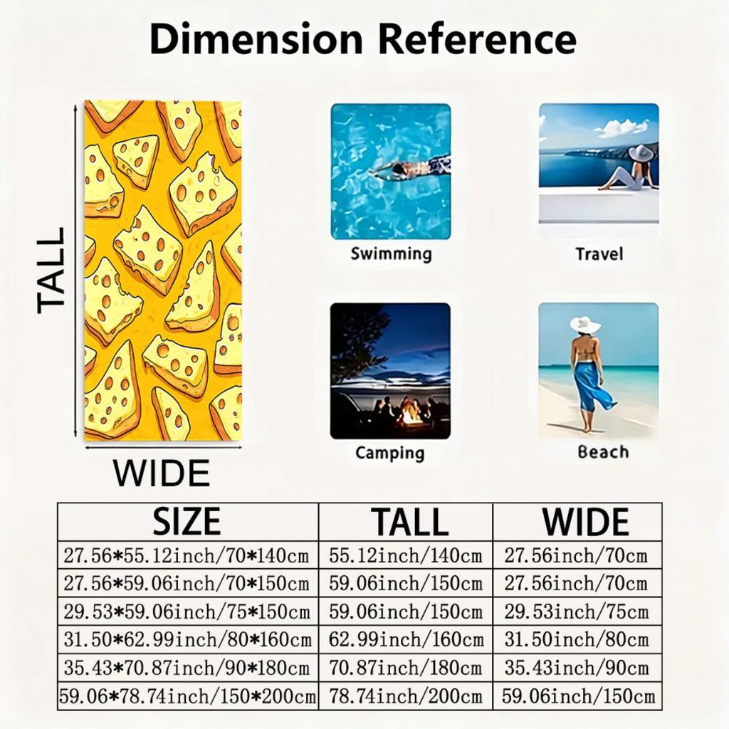 Extra Large Lightweight Plush Absorbent Luxury Oversized Beach Towel | Microfiber Polyester, Pattern, Fabric, Machine Washable |