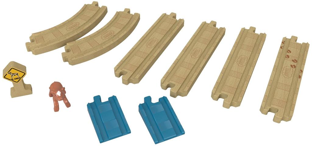 Thomas the Tank Engine Wooden Rail Series Straight & Curved Rail Extension Set FKF54