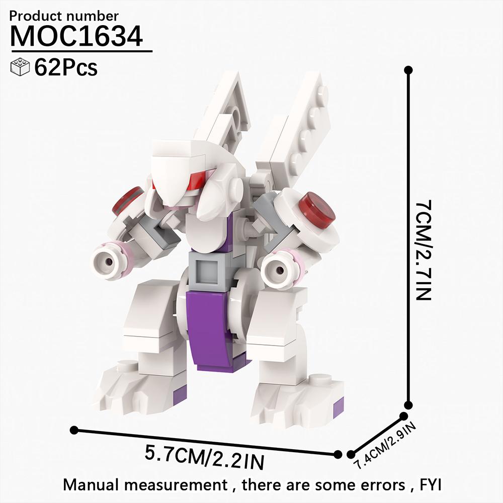 MOOXI MOC Ash Monster Cute Anime Games Compatible Figures Building Blocks Adults Toys For Children Friends Gift Bricks Cheap DIY
