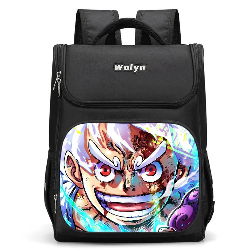 Spacious Luffy Zoro Backpack For Elementary Boys And Girls With Double Layer Oxford Fabric