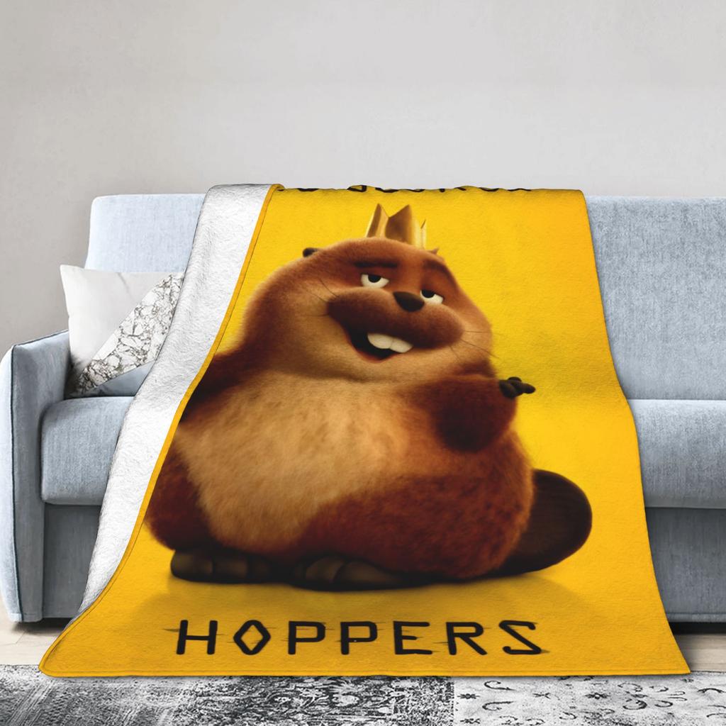 Cartoon Movie Hoppers Blanket Cover Flannel Soft Throw Blanket for Car Sofa Couch Bedroom Quilt