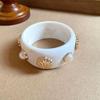 Geometric Resin Bangle: Trendy European-American Fashion Bracelet for Women