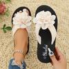 Plus Size Floral Toe-Post Flip-Flops: Unisex Summer Sandals