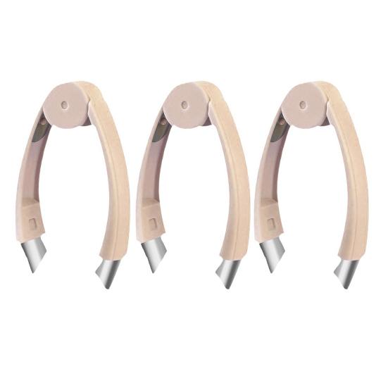 

Yousheng Нержавіюча сталь Ананасовий серцевинник Видалювач плодоніжок полуниці Інструмент для видалення вічок ананаса з нековзною ручкою Кухонний гаджет професійного рівня 3pcs рожевий